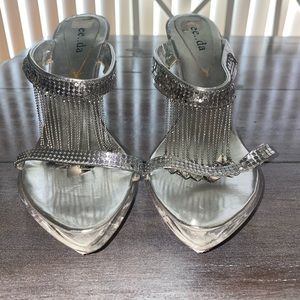 Silver Women Heels